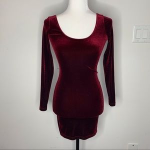 Red velvet dress size small